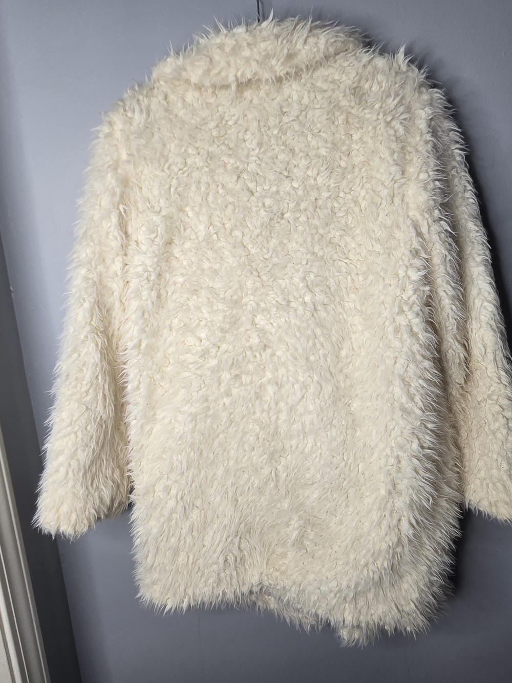 Candie's Ivory Faux Fur Teddy Coat Jacket Women's Medium Cozy Winter - Picture 5 of 5